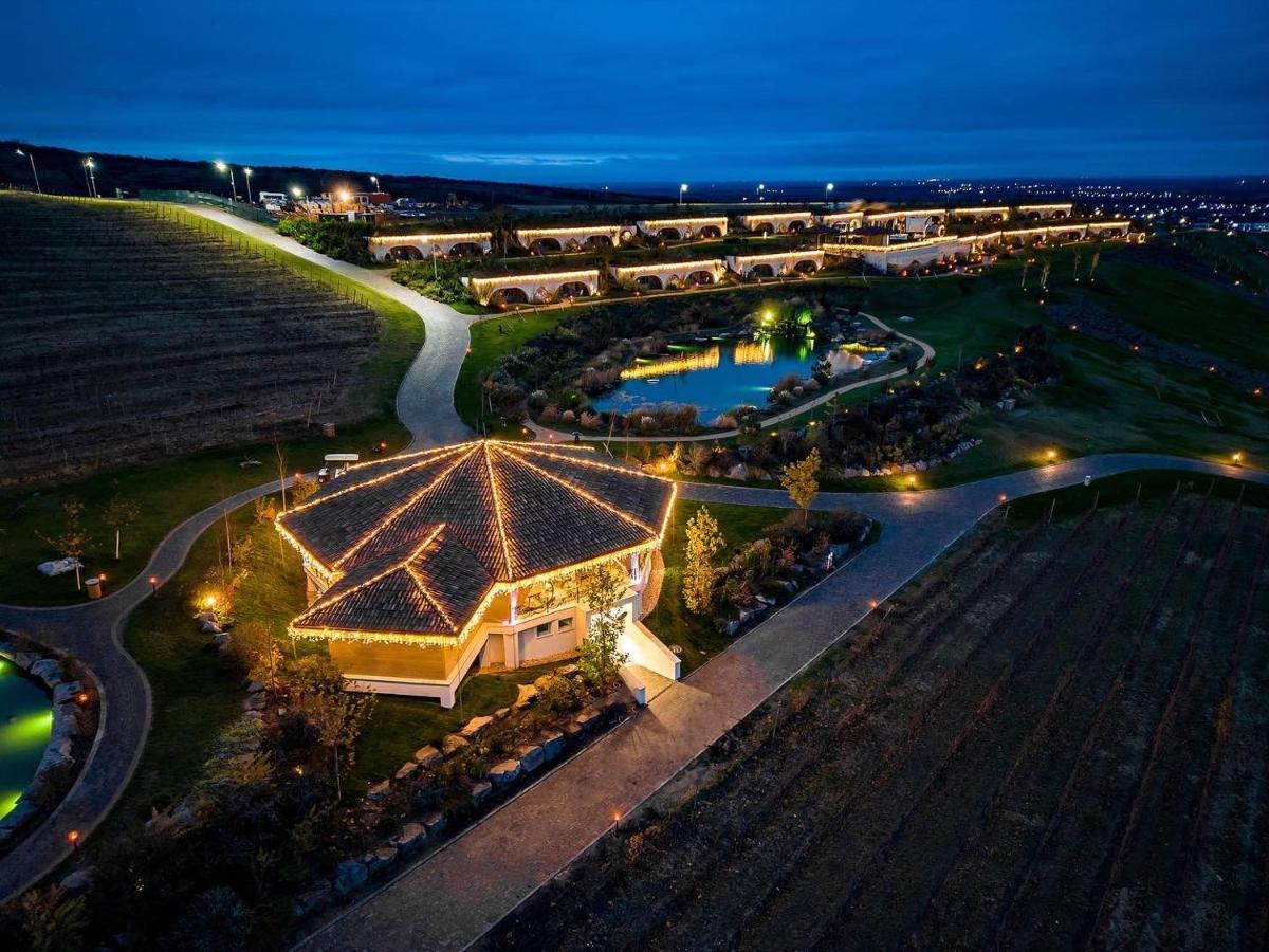 Casa Timis - Wellness & Spa Resort Chitorani Exterior foto Aerial view of the resort at night